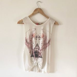 White Skull Tank Top